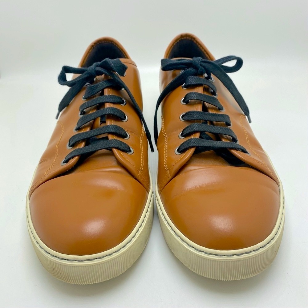 Men’s Lanvin All Leather Tan Sneakers Size 11 Gently Worn